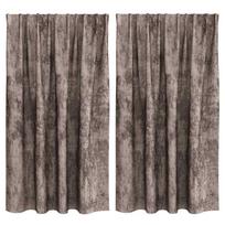 vidaXL Aksominio tipo užuolaidos 2 vnt. Kapučino 140 x 140 cm Aksomas