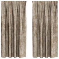 vidaXL Aksominio tipo užuolaidos 2 vnt. šampano 175 x 140 cm Aksomas
