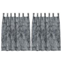 vidaXL Aksominio tipo užuolaidos 2 vnt. Sidabrinė Pilka 140 x 140 cm
