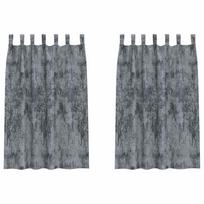 vidaXL Aksominio tipo užuolaidos 2 vnt. Sidabrinė Pilka 175 x 140 cm