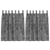 vidaXL Aksominio tipo užuolaidos 2 vnt. Pilka 140 x 140 cm Aksomas