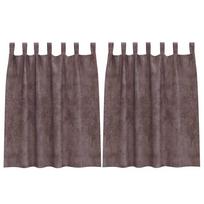 vidaXL Aksominio tipo užuolaidos 2 vnt. Ruda 140 x 140 cm Aksomas