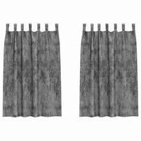vidaXL Aksominio tipo užuolaidos 2 vnt. Pilka 175 x 140 cm Aksomas