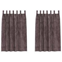 vidaXL Aksominio tipo užuolaidos 2 vnt. Ruda 175 x 140 cm Aksomas
