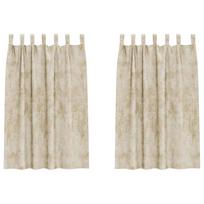 vidaXL Aksominio tipo užuolaidos 2 vnt. Kreminė 175 x 140 cm Aksomas