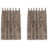 vidaXL Aksominio tipo užuolaidos 2 vnt. Kapučino 175 x 140 cm Aksomas
