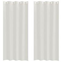 vidaXL Voile Užuolaida 2 vnt. Kreminė 260 x 140 cm Poliesteris