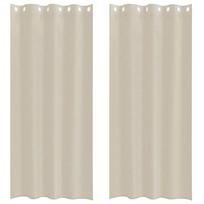 vidaXL Voile Užuolaida 2 vnt. Smėlio 260 x 140 cm Poliesteris