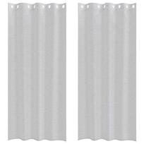 vidaXL Voile Užuolaida 2 vnt. Šviesiai pilka 225 x 140 cm Poliesteris