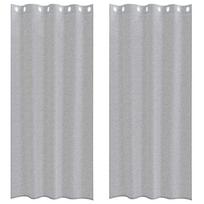 vidaXL Voile Užuolaida 2 vnt. Tamsiai pilka 260 x 140 cm Poliesteris
