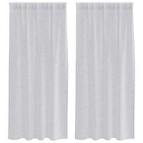 vidaXL Voile Užuolaida 2 vnt. Šviesiai pilka 175 x 140 cm Poliesteris