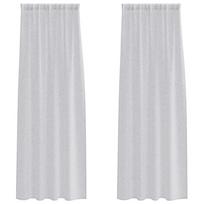 vidaXL Voile Užuolaida 2 vnt. Šviesiai pilka 260 x 140 cm Poliesteris