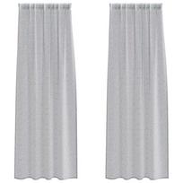 vidaXL Voile Užuolaida 2 vnt. Tamsiai pilka 225 x 140 cm Poliesteris