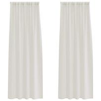 vidaXL Voile Užuolaida 2 vnt. Kreminė 260 x 140 cm Poliesteris