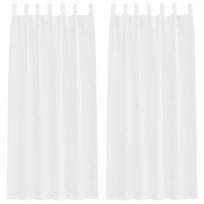 vidaXL Voile Užuolaida 2 vnt. Balta 260 x 140 cm Poliesteris