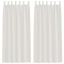 vidaXL Voile Užuolaida 2 vnt. Kreminė 260 x 140 cm Poliesteris