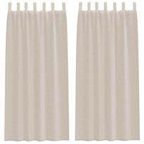 vidaXL Voile Užuolaida 2 vnt. Smėlio 260 x 140 cm Poliesteris
