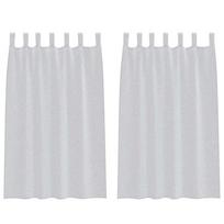 vidaXL Voile Užuolaida 2 vnt. Šviesiai pilka 175 x 140 cm Poliesteris