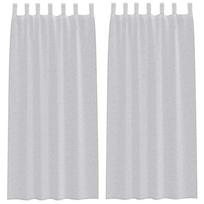 vidaXL Voile Užuolaida 2 vnt. Šviesiai pilka 260 x 140 cm Poliesteris