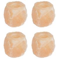 vidaXL Druskos akmens tealight laikikliai 4 vnt. Rožinė Druskos akmuo