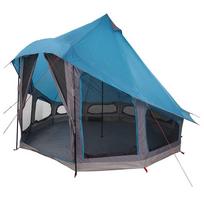 vidaXL Tipi palapinė su stogu Mėlyna 404 x 370 x 270 cm tafta