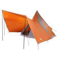 vidaXL Tipi palapinė Pilka ir oranžinė 510 x 690 x 330 cm tafta