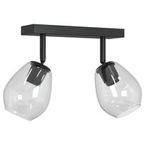 vidaXL Lubų prožektorius Juoda 33 x 13 x 26 cm Stiklas ir metalas