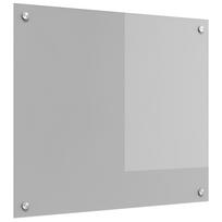 vidaXL Virtuvės atbraila Šviesiai pilka 70 x 60 cm grūdintas stiklas