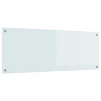 vidaXL Virtuvės atbraila Balta 110 x 40 cm grūdintas stiklas