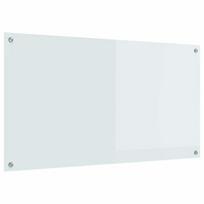 vidaXL Virtuvės atbraila Balta 110 x 60 cm grūdintas stiklas