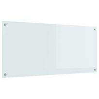 vidaXL Virtuvės atbraila Balta 110 x 50 cm grūdintas stiklas