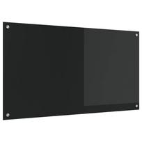 vidaXL Virtuvės atbraila Juoda 110 x 60 cm grūdintas stiklas
