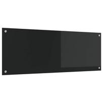 vidaXL Virtuvės atbraila Juoda 110 x 40 cm grūdintas stiklas