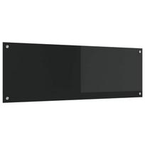 vidaXL Virtuvės atbraila Juoda 120 x 40 cm grūdintas stiklas