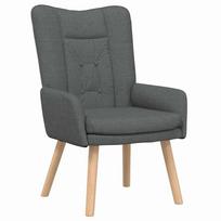 vidaXL krėslas Tamsiai pilka 63 x 67 x 94 cm Audinys ir fanera