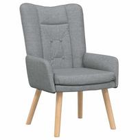 vidaXL krėslas Šviesiai pilka 63 x 67 x 94 cm Audinys ir fanera