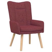 vidaXL krėslas Vyno raudona 63 x 67 x 94 cm Audinys ir fanera