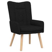 vidaXL krėslas Juoda 63 x 67 x 94 cm Audinys ir fanera