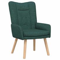 vidaXL krėslas Tamsiai žalia 63 x 67 x 94 cm Audinys ir fanera