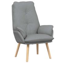 vidaXL krėslas Šviesiai pilka 69 x 74 x 93 cm Audinys ir Fanera