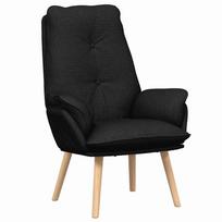 vidaXL krėslas Juoda 69 x 74 x 93 cm Audinys ir Fanera