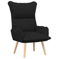 vidaXL krėslas Juoda 69 x 74 x 93 cm Audinys ir Fanera