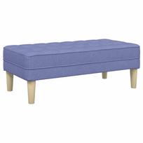 vidaXL suoliukas su pagalve Džinsinės mėlynos 113 x 57 x 39 cm audinys