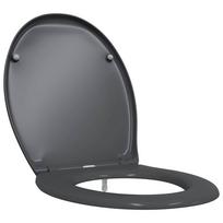 vidaXL Tualeto sėdynė Antracitas 47 x 37 x 4 cm Duroplastas