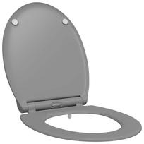 vidaXL Tualeto sėdynė Pilka 45,5 x 37,5 x 3,8 cm Duroplastas