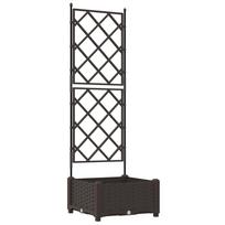 vidaXL Sodo vazonas Ruda 40 x 40 x 125,5 cm PP