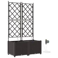 vidaXL Sodo vazonas 2 vnt. Ruda 80 x 40 x 142 cm PP