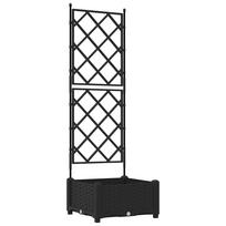 vidaXL Sodo vazonas Juoda 40 x 40 x 125,5 cm PP