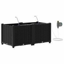 vidaXL Sodo vazonas 2 vnt. Juoda 80 x 40 x 37,5 cm PP
