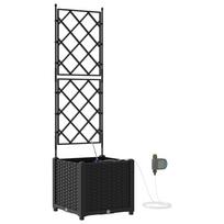 vidaXL Sodo vazonas Juoda 40 x 40 x 142 cm PP
